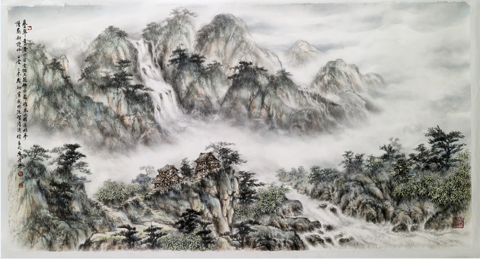 園林隱智澹清襟